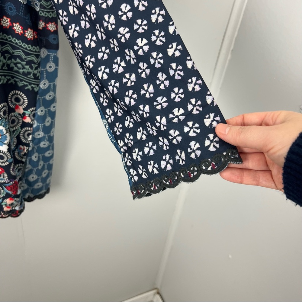 John Mark Multicolor Patchwork Blouse - image 2